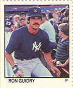1983 Fleer Stamps #NNO Ron Guidry Front