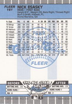 1989 Fleer - Glossy #161 Nick Esasky Back