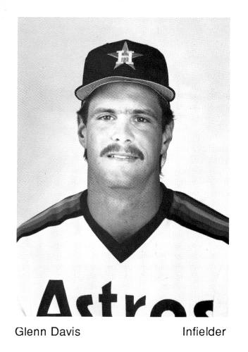 1987 Houston Astros Photocards Reprints #NNO Glenn Davis Front