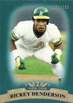 2011 Topps Tier One - Blue #24 Rickey Henderson Front