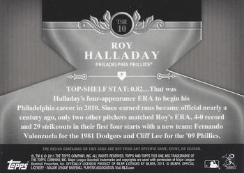 2011 Topps Tier One - Top Shelf Relics Dual #TSR10 Roy Halladay Back