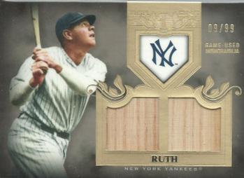 2011 Topps Tier One - Top Shelf Relics Dual #TSR16 Babe Ruth Front