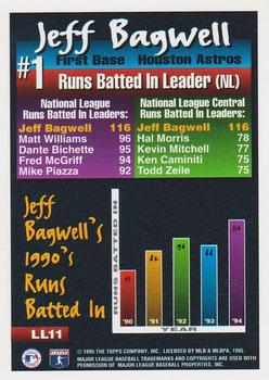 1995 Topps - League Leaders #LL11 Jeff Bagwell Back