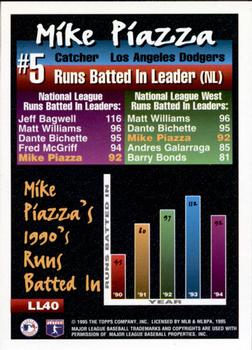 1995 Topps - League Leaders #LL40 Mike Piazza Back