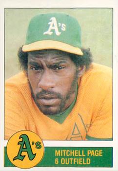 1981 Granny Goose Oakland Athletics #NNO Mitchell Page Front