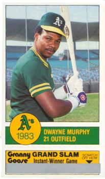 1983 Granny Goose Oakland Athletics #NNO Dwayne Murphy Front