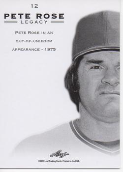 2011 Leaf Pete Rose Legacy #12 Pete Rose Back