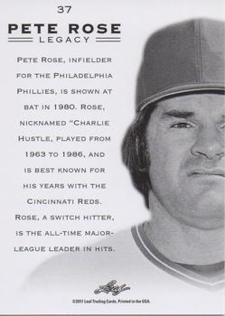 2011 Leaf Pete Rose Legacy #37a Pete Rose Back