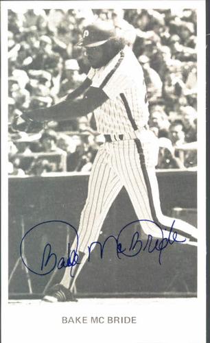 1981 Philadelphia Phillies Photocards #NNO Bake McBride Front