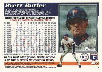 1995 Topps Traded & Rookies #41T Brett Butler Back
