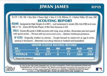 2011 Bowman Chrome - Prospects #BCP125 Jiwan James Back