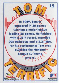 1992 Pacific Tom Seaver #15 Tom Seaver Back
