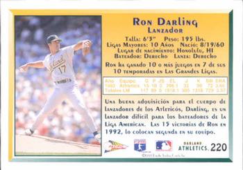 1993 Pacific Spanish #220 Ron Darling Back