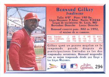 1993 Pacific Spanish #294 Bernard Gilkey Back