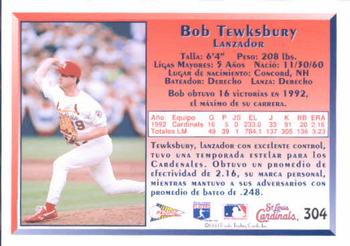 1993 Pacific Spanish #304 Bob Tewksbury Back