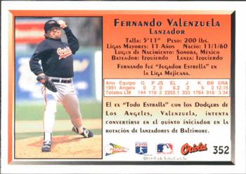 1993 Pacific Spanish #352 Fernando Valenzuela Back