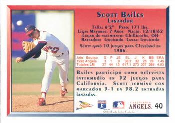 1993 Pacific Spanish #40 Scott Bailes Back