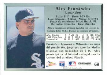 1993 Pacific Spanish #69 Alex Fernandez Back
