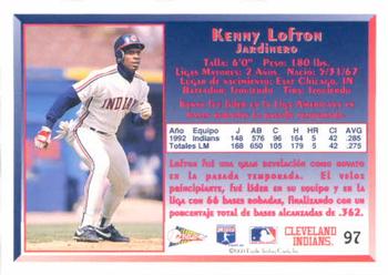 1993 Pacific Spanish #97 Kenny Lofton Back