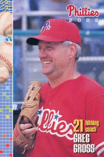 2002 Philadelphia Phillies Photocards #11 Greg Gross Front