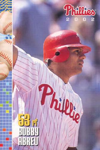 2002 Philadelphia Phillies Photocards #1 Bobby Abreu Front