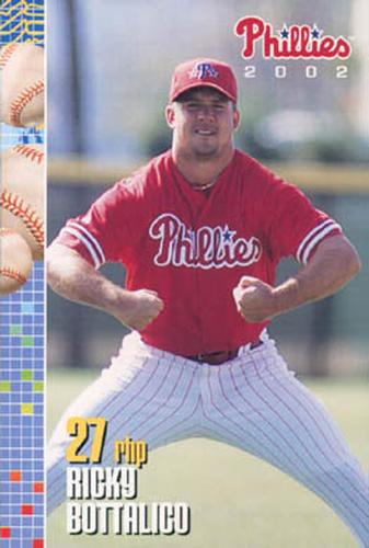 2002 Philadelphia Phillies Photocards #4 Ricky Bottalico Front