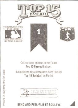 1991 Panini Top 15 (Canada) #1 Willie McGee Back