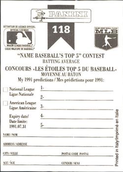 1991 Panini Top 15 (Canada) #118 New York Mets / Most Home Runs Back