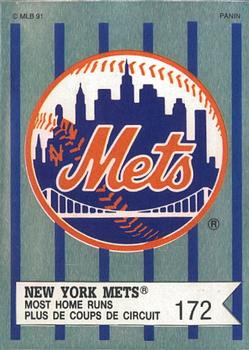 1991 Panini Top 15 (Canada) #118 New York Mets / Most Home Runs Front