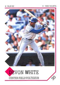 1992 Panini Stickers (Canadian) #30 Devon White Front