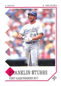 1992 Panini Stickers (Canadian) #35 Franklin Stubbs Front