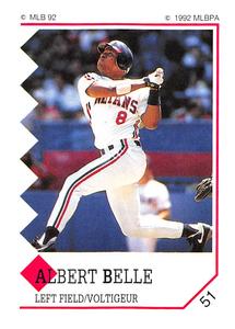 1992 Panini Stickers (Canadian) #51 Albert Belle Front