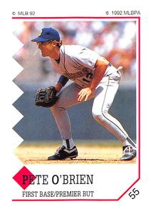 1992 Panini Stickers (Canadian) #55 Pete O'Brien Front