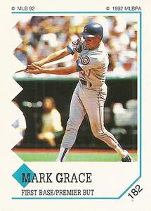 1992 Panini Stickers (Canadian) #182 Mark Grace Front