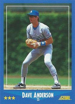 1988 Score - Glossy #166 Dave Anderson Front
