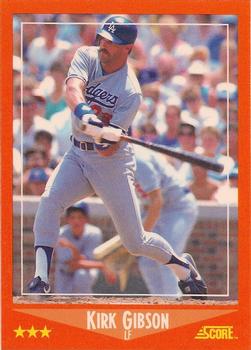 1988 Score Rookie & Traded - Glossy #10T Kirk Gibson Front