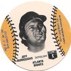 1978 Wiffle Ball Discs #NNO Jeff Burroughs Front
