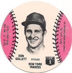 1978 Wiffle Ball Discs #NNO Don Gullett Front