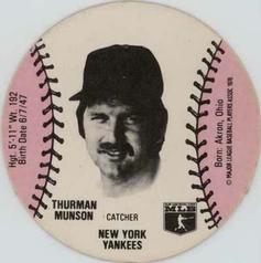 1978 Wiffle Ball Discs #NNO Thurman Munson Front