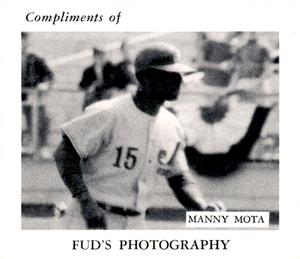 1969 Fud's Photography Montreal Expos #NNO Manny Mota Front