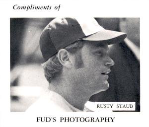 1969 Fud's Photography Montreal Expos #NNO Rusty Staub Front