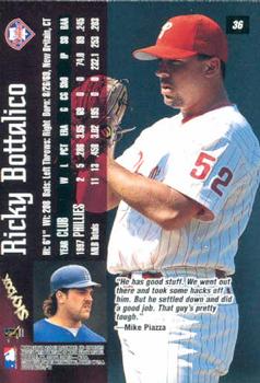 1998 SkyBox Dugout Axcess #36 Ricky Bottalico Back