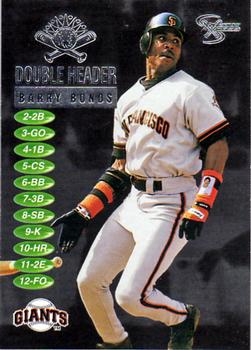 1998 SkyBox Dugout Axcess - Double Header #3DH Barry Bonds Front