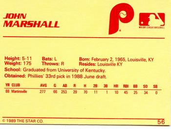 1989 Star #56 John Marshall Back
