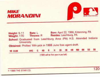1989 Star #120 Mike Morandini Back