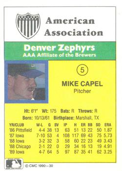 1990 CMC #30 Mike Capel Back