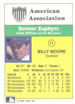 1990 CMC #36 Billy Moore Back