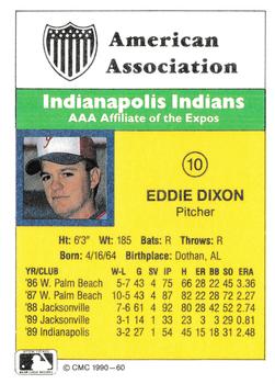 1990 CMC #60 Eddie Dixon Back