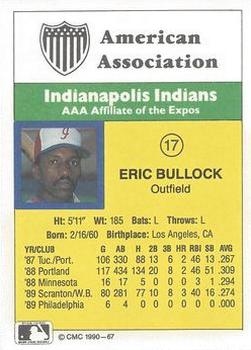 1990 CMC #67 Eric Bullock Back