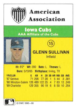 1990 CMC #90 Glenn Sullivan Back